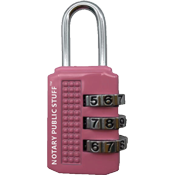 LOCK-COMB-PINK - Pink Combination Lock for Supplies Bag